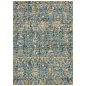 5x8 Floral Medallion Polyester Area Rug Washable for Indoor Outdoor Living Spaces