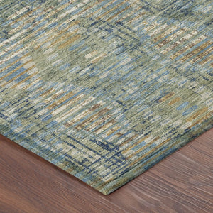 5x8 Floral Medallion Polyester Area Rug Washable for Indoor Outdoor Living Spaces