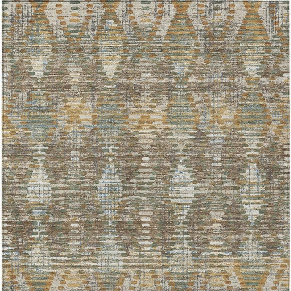 HomeRoots 10 Ft X 14 Ft Medallion Floral Polyester Area Rug Washable for Indoor Outdoor Use 734577
