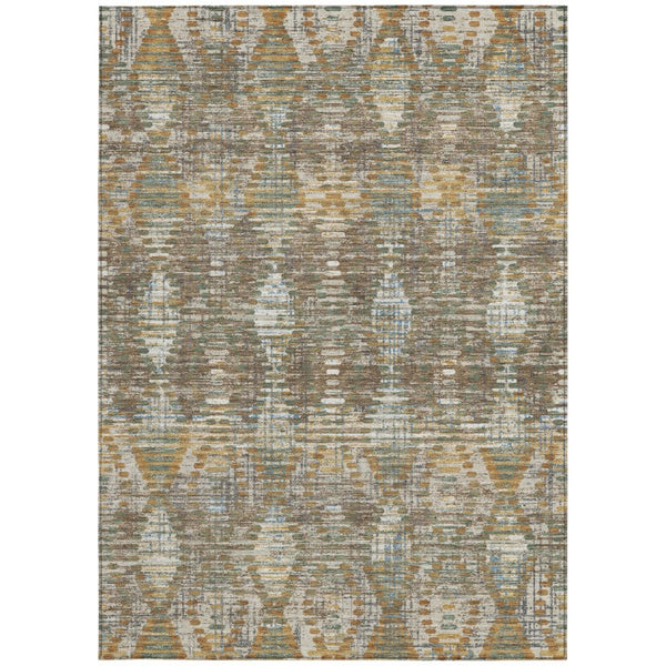 10 Ft X 14 Ft Medallion Floral Polyester Area Rug Washable for Indoor Outdoor Use