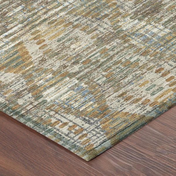 10 Ft X 14 Ft Medallion Floral Polyester Area Rug Washable for Indoor Outdoor Use