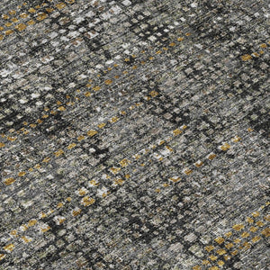8 Foot Round Abstract Polyester Area Rug Washable for Outdoor Patios and High Traffic Rooms