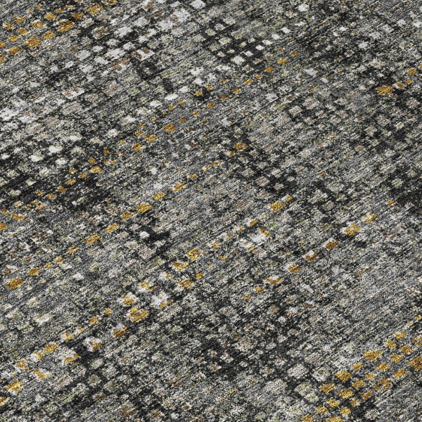 8 Foot Round Abstract Polyester Area Rug Washable for Outdoor Patios and High Traffic Rooms