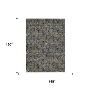10 X 14 Abstract Polyester Indoor Outdoor Rug Washable Stain Resistant Patio Decor