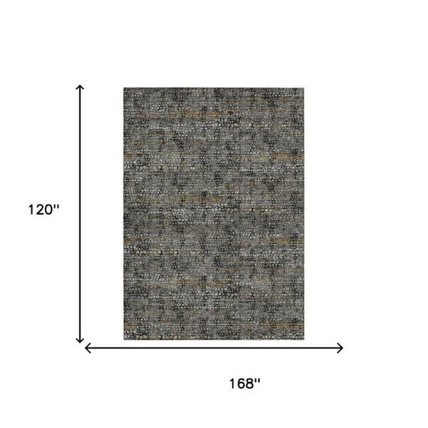 10 X 14 Abstract Polyester Indoor Outdoor Rug Washable Stain Resistant Patio Decor