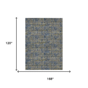 10 X 14 Abstract Washable Polyester Area Rug for Patio Living Room or Porch