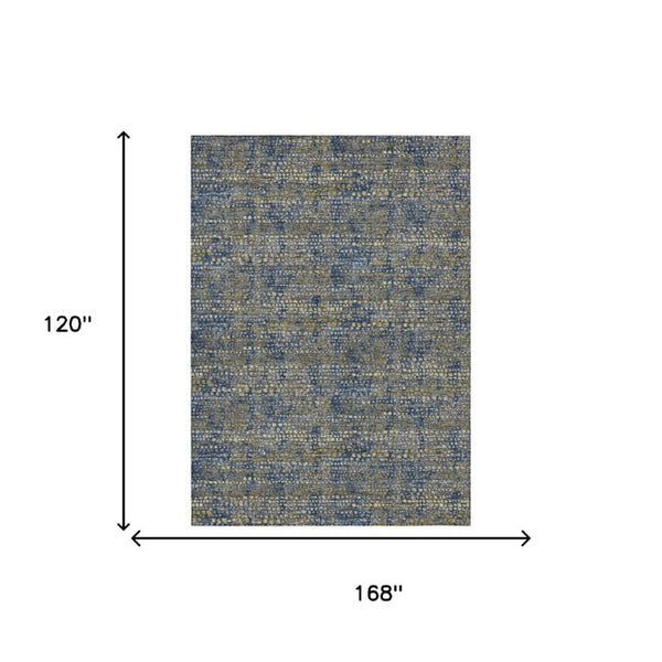 10 X 14 Abstract Washable Polyester Area Rug for Patio Living Room or Porch