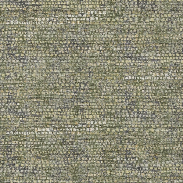 HomeRoots 5x8 Abstract Olive Indoor Outdoor Rug Washable Polyester Stain Resistant Patio 734621