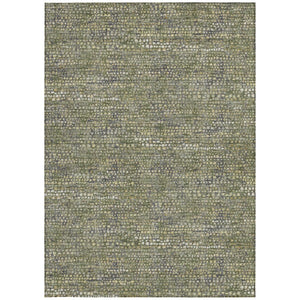 5x8 Abstract Olive Indoor Outdoor Rug Washable Polyester Stain Resistant Patio