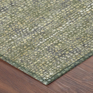 5x8 Abstract Olive Indoor Outdoor Rug Washable Polyester Stain Resistant Patio
