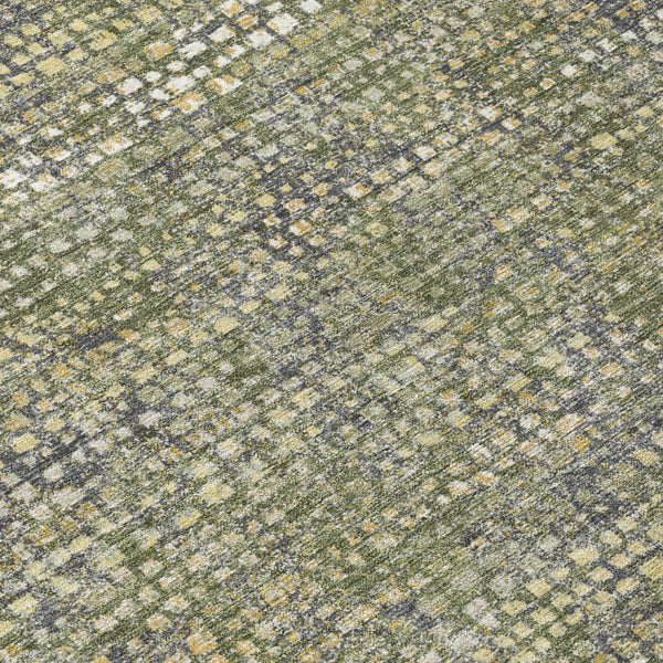 5x8 Abstract Olive Indoor Outdoor Rug Washable Polyester Stain Resistant Patio