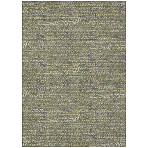 10 X 14 Abstract Olive Polyester Area Rug Washable Stain Resistant Indoor Outdoor
