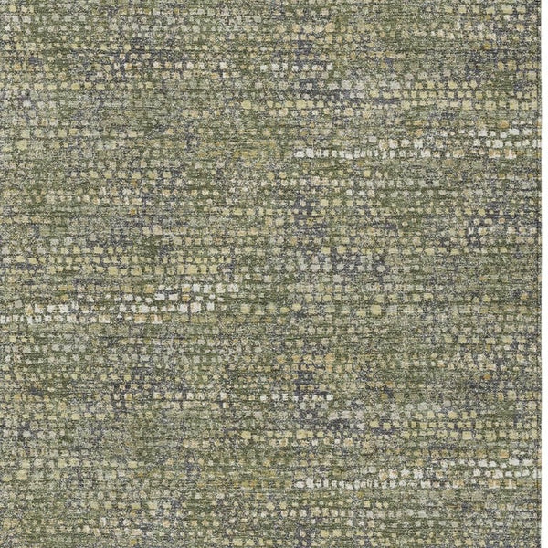 HomeRoots 10 X 14 Abstract Olive Polyester Area Rug Washable Stain Resistant Indoor Outdoor 734625
