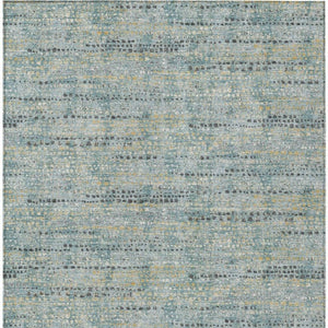 HomeRoots 10 X 14 Abstract Teal Pewter Polyester Area Rug Washable Stain Resistant Indoor Outdoor 734631
