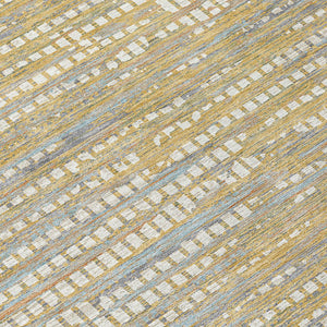 10 X 14 Ivory Beige Abstract Polyester Area Rug Washable Stain Resistant Indoor Outdoor