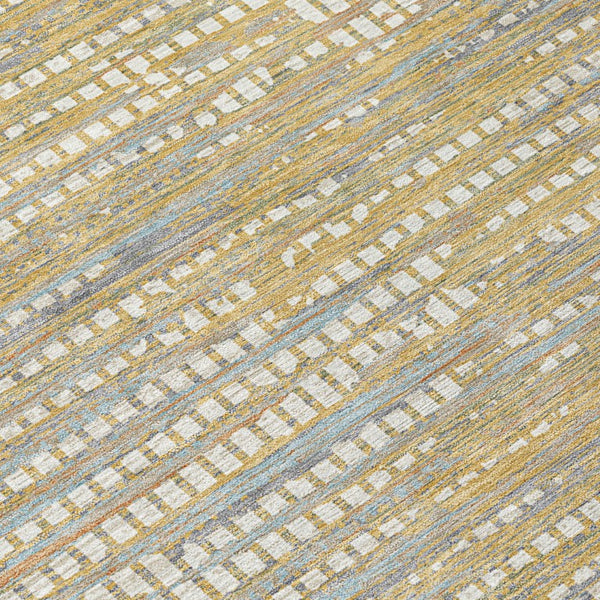 10 X 14 Ivory Beige Abstract Polyester Area Rug Washable Stain Resistant Indoor Outdoor