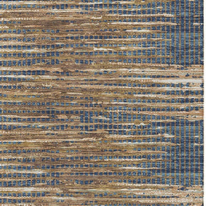 HomeRoots 10 X 14 Abstract Navy Polyester Area Rug Washable for Indoor Outdoor Use 734673