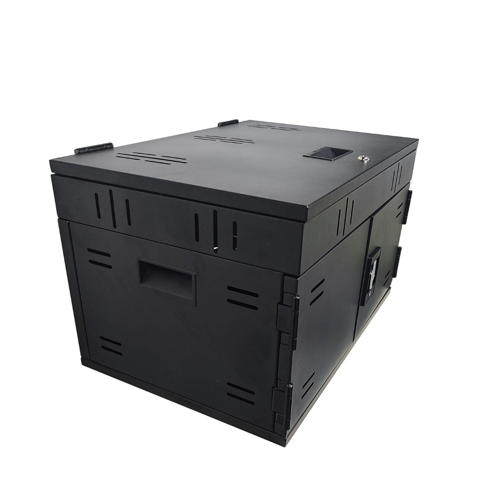 English Elm 12-device Steel Locking Charging Cabinet with Surge Protection for Classroom Use W509P145763