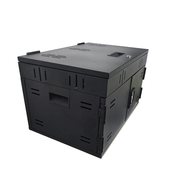English Elm 12-device Steel Locking Charging Cabinet with Surge Protection for Classroom Use W509P145763