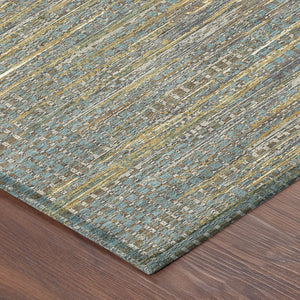 8 X 10 Teal Taupe Abstract Polyester Area Rug Washable Stain Resistant Indoor