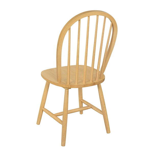 English Elm Christopher Knight Home® - 36 Farmhouse High Back Spindle Dining Chair Set of 2 — Solid Rubberwood, Windsor Back, 300 lb Capacity Natural N771P278374K