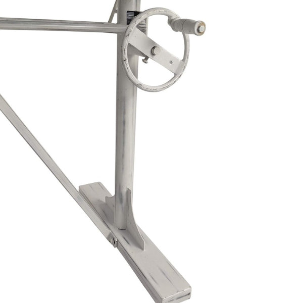 Adjustable Antiqued Trestle Standing Desk Solid Wood Iron Frame Home Office