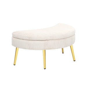 English Elm 61 Corduroy Compact Sofa with Solid Wood Frame, 500lb Capacity, Sponge Cushions, Modern Small Space Appeal Beige W1278P360540