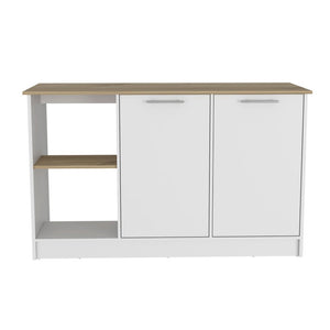 HomeRoots 25 Inch White Solid Wood Kitchen Island with Storage for Compact Cooking Spaces 734812