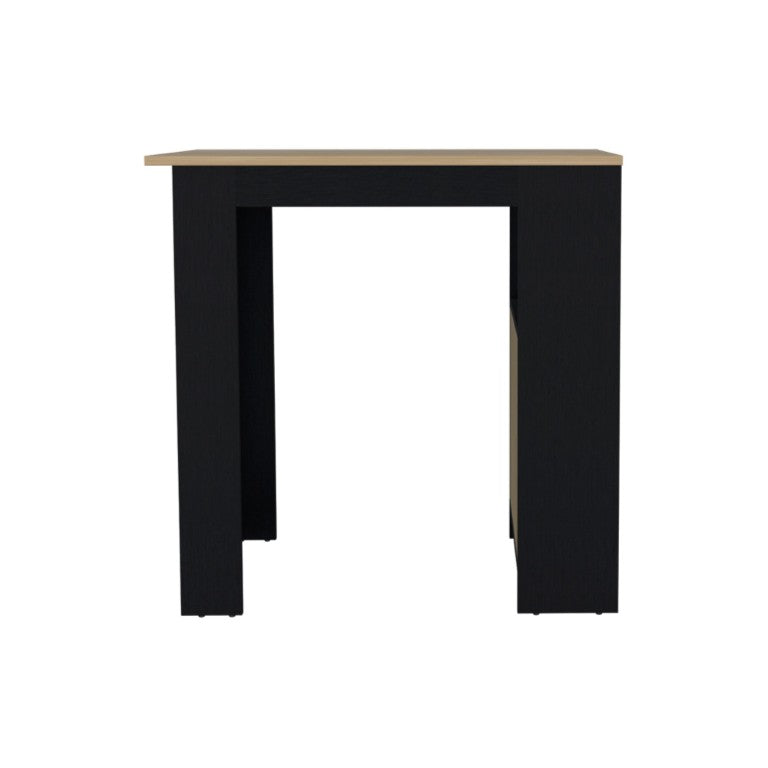 HomeRoots 23 Inch Black Solid Wood Kitchen Island with Storage for Compact Cooking Spaces 734814