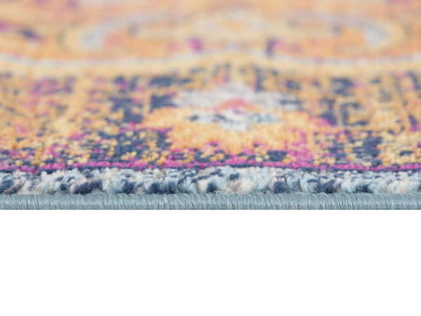 9 X 12 Abstract Area Rug in Rust and Pink Polypropylene Stain Resistant Weave