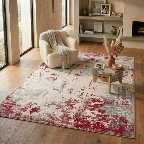9 X 13 Abstract Polypropylene Area Rug Stain Resistant Modern Living Room Accent