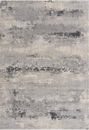 HomeRoots 8 X 11 Abstract Gray Beige Polypropylene Area Rug Stain Resistant Modern Living Room 734904