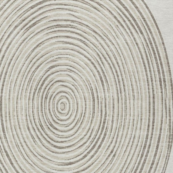 9 X 12 Ivory Beige Geometric Polyester Area Rug Stain Resistant for Patio or Home