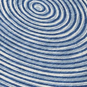 9 X 12 Navy Ivory Geometric Polyester Area Rug Stain Resistant for Patio or Living Room