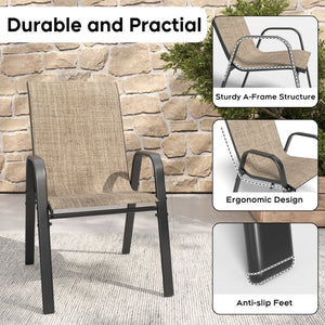 English Elm Outdoor Teslin Patio Chair Wide Ergonomic Seat Rust Proof Frame Commercial Grade W3979P392983