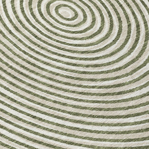 10 Ft X 14 Ft Geometric Polyester Area Rug Washable Indoor Outdoor Olive Ivory