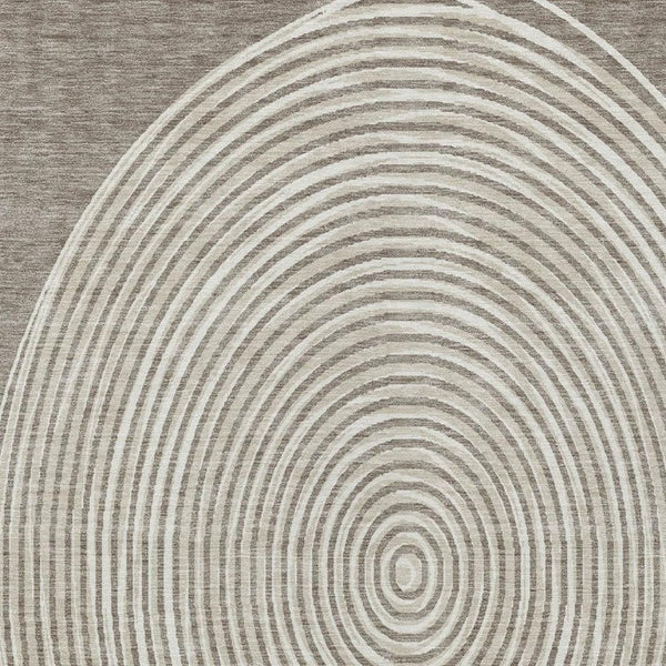 9x12 Washable Polyester Geometric Area Rug for Patio Porch Living Room Taupe Beige