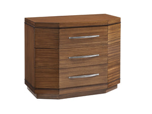 Lexington Barnes Nightstand - Contemporary Elegance With Three Spacious Drawers And Unique Canted-front Design Nikka  734-623