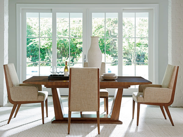 Lexington Marino Upholstered Arm Chair - Elegant Contemporary Design With Soft Ivory-taupe Linen Weave Upholstery Nikka  734-881-01