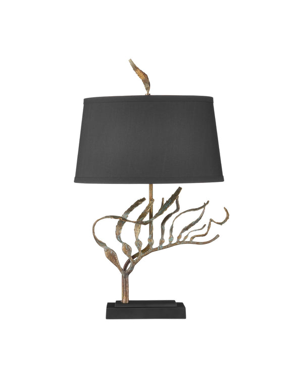 Currey & Company Latissima Table Lamp - Sculptural Brass Design With Kelp-inspired Elegance And Warm Ambient Glow Black Brass ,Cast Aluminum ,Iron 6000-1046-currey-company