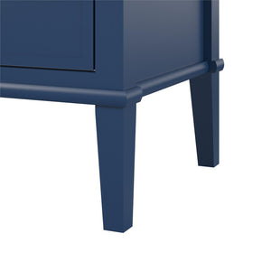 English Elm Valencia Seven Drawer Wide Dresser Dual Tone Laminate Matte Black Pulls Bedroom B2733S00016