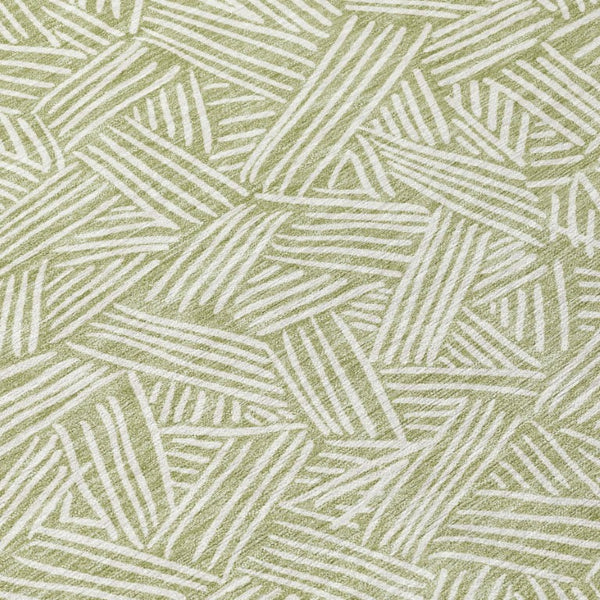 8 Foot Geometric Polyester Area Rug for Indoor Outdoor Stain Resistant Living Spaces