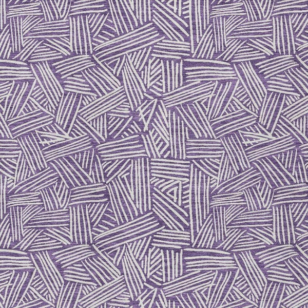 5 X 8 Purple Beige Geometric Polyester Area Rug Washable for Patio or Living Room
