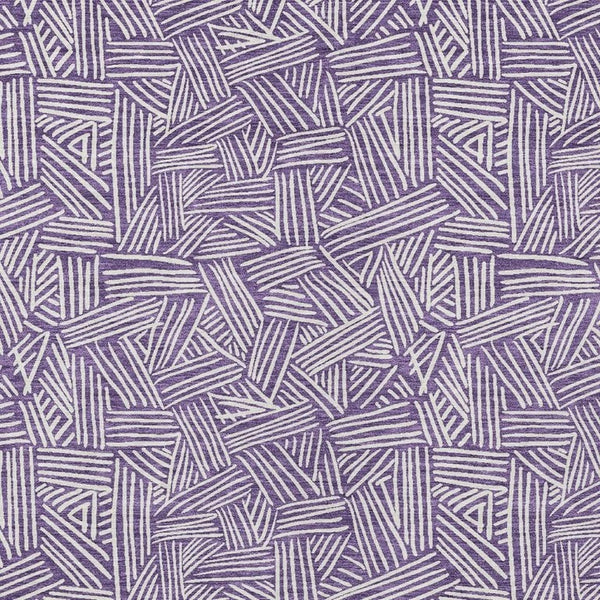 5 X 8 Purple Beige Geometric Polyester Area Rug Washable for Patio or Living Room