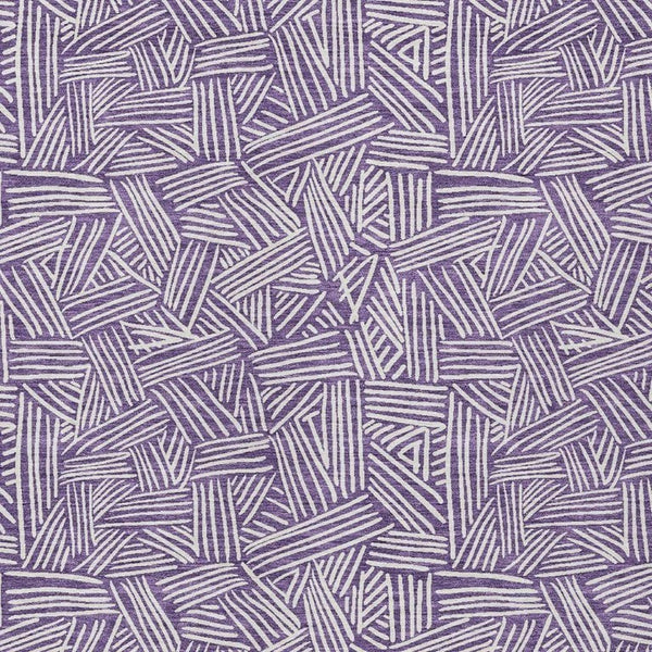 9 X 12 Purple Beige Geometric Polyester Area Rug Washable for Patio or Living Room