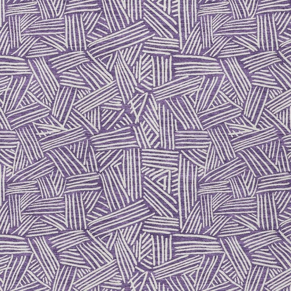 9 X 12 Purple Beige Geometric Polyester Area Rug Washable for Patio or Living Room