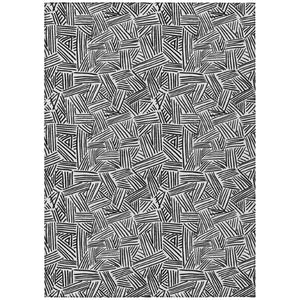 HomeRoots 10 by 14 Foot Geometric Polyester Area Rug Washable Stain Resistant Indoor Outdoor Use 735073