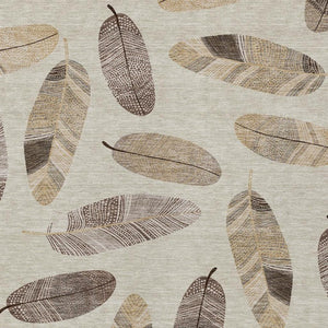 9 X 12 Botanical Leaf Polyester Area Rug Washable Stain Resistant Indoor Outdoor Patio