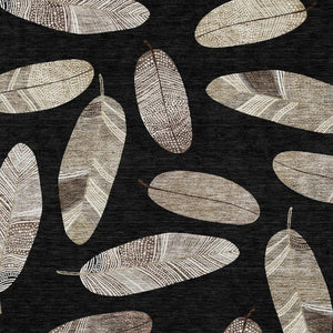 8 X 10 Botanical Leaf Polyester Area Rug Washable Stain Resistant for Patio or Living Room