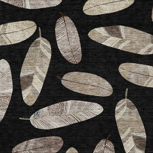 10 X 14 Botanical Leaf Polyester Area Rug Stain Resistant for Patio and Living Room